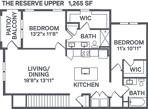 Floor plan The Reserve Upper - Attached Garage