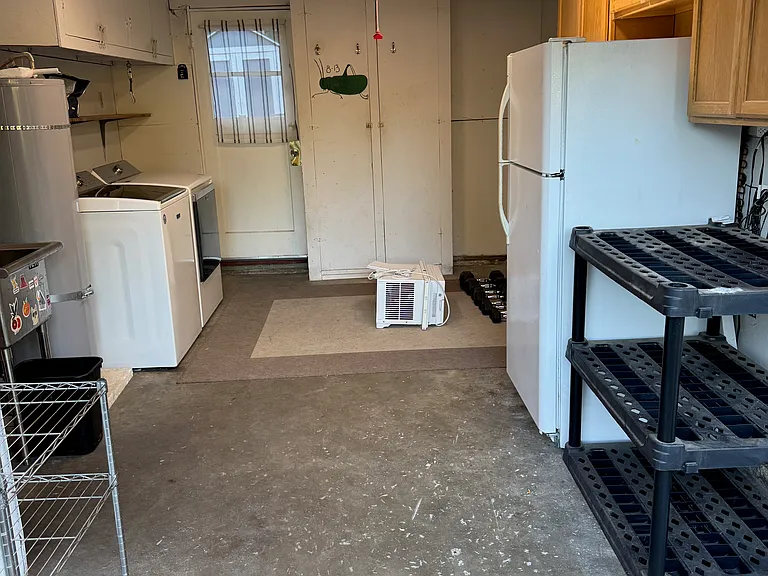 Garage fridge and storage incuded