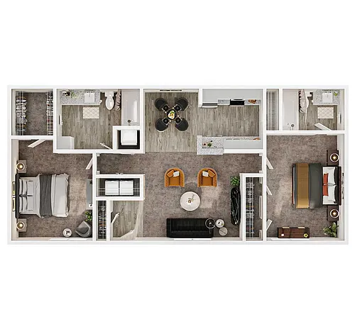 Floor plan 2 Beds