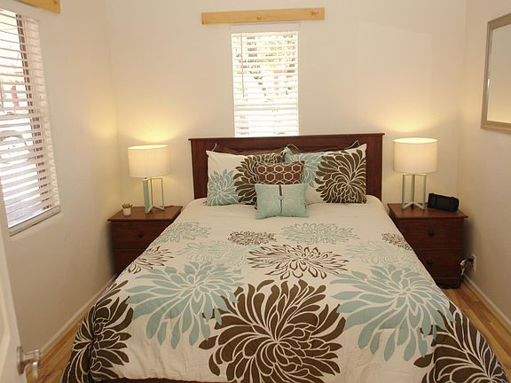 Bedroom - shown with Queen bed not included