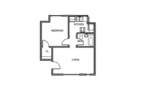 Floor plan One Bedroom