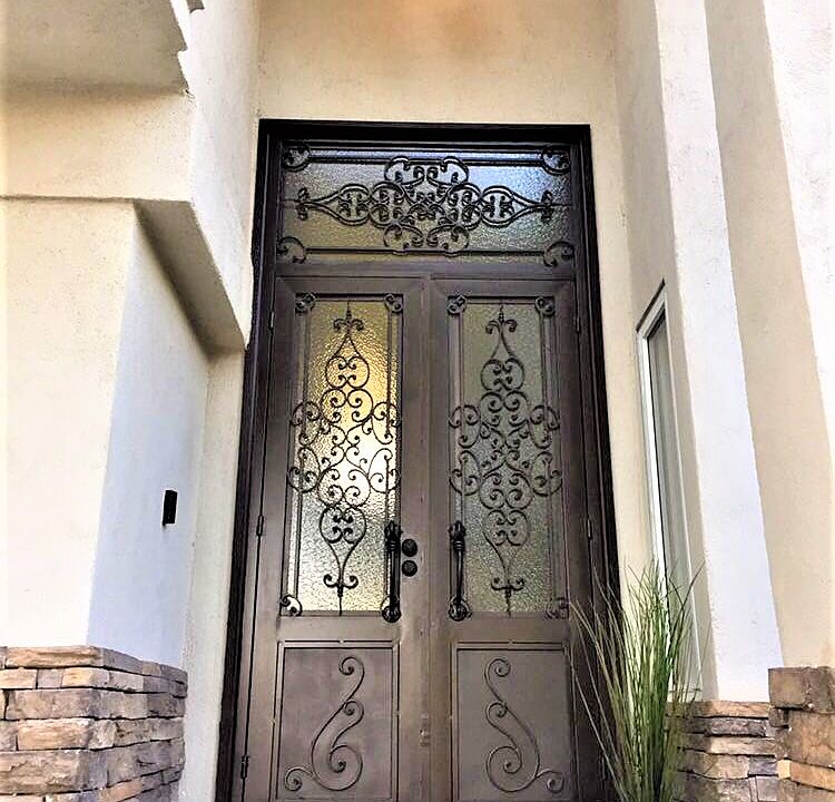 Iron gate double door entry