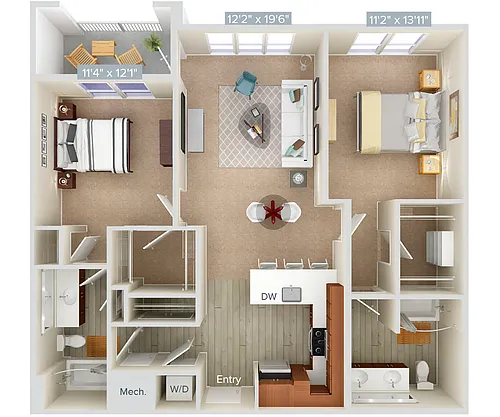 Floor plan B1-2-Var-1104