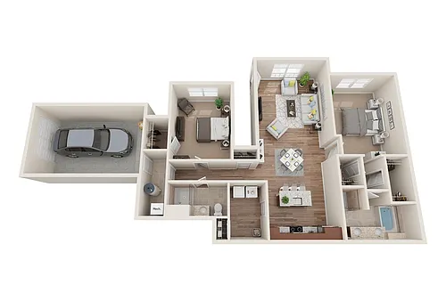 Floor plan 2 Bed- Downstairs