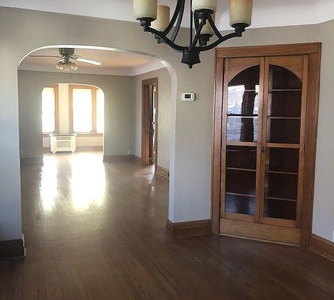 View of dining room, living room and sunroom