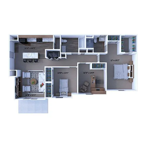 Floor plan D1 Hickory