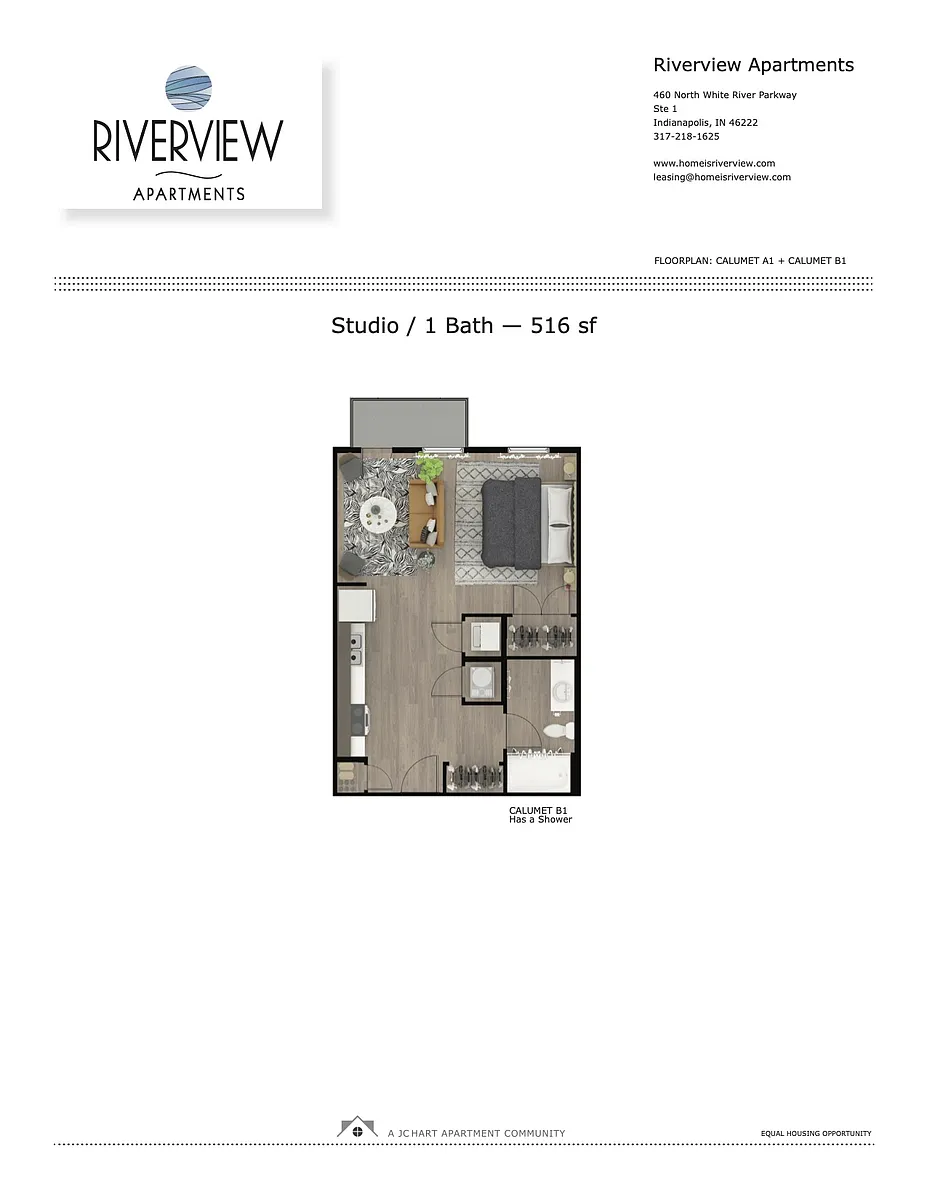 Floor plan Calumet A1 0.1 (full bal / tub) - S2A