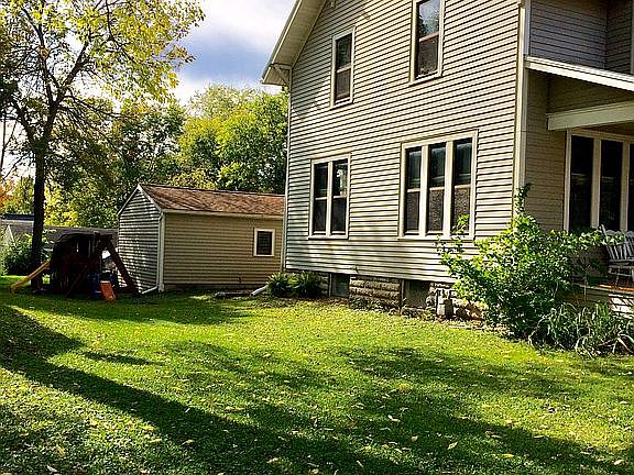 East yard, garage