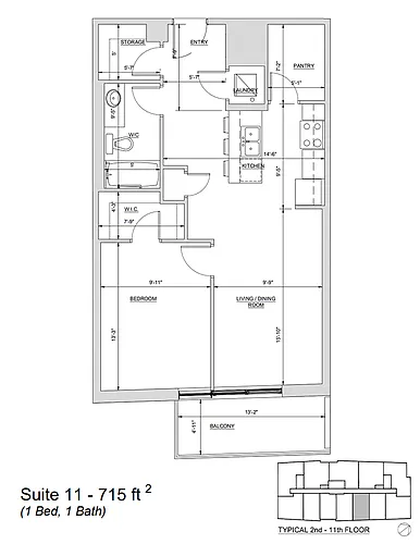 Floor plan 1 Bedroom