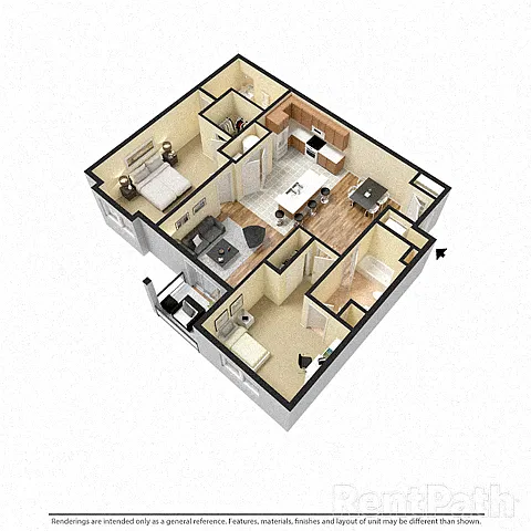 Floor plan Cunningham (2 Bed)