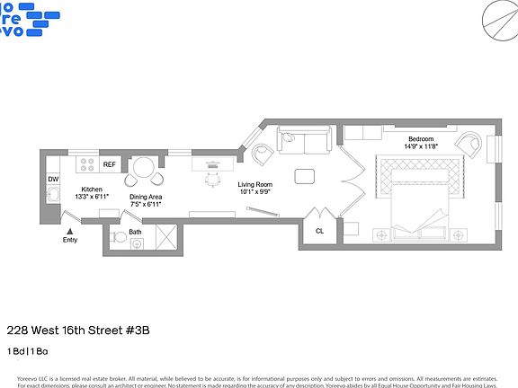 2nd image of 228 W 16th St APT 3B