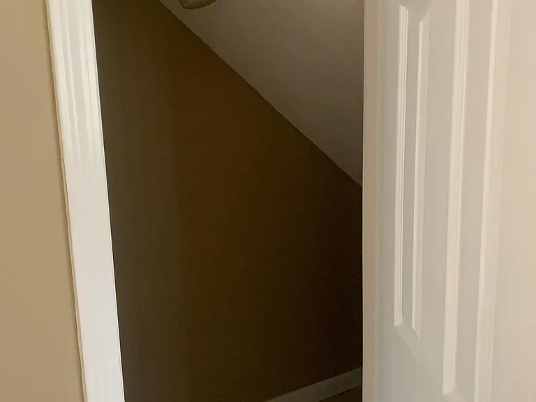 under stair storage in living room