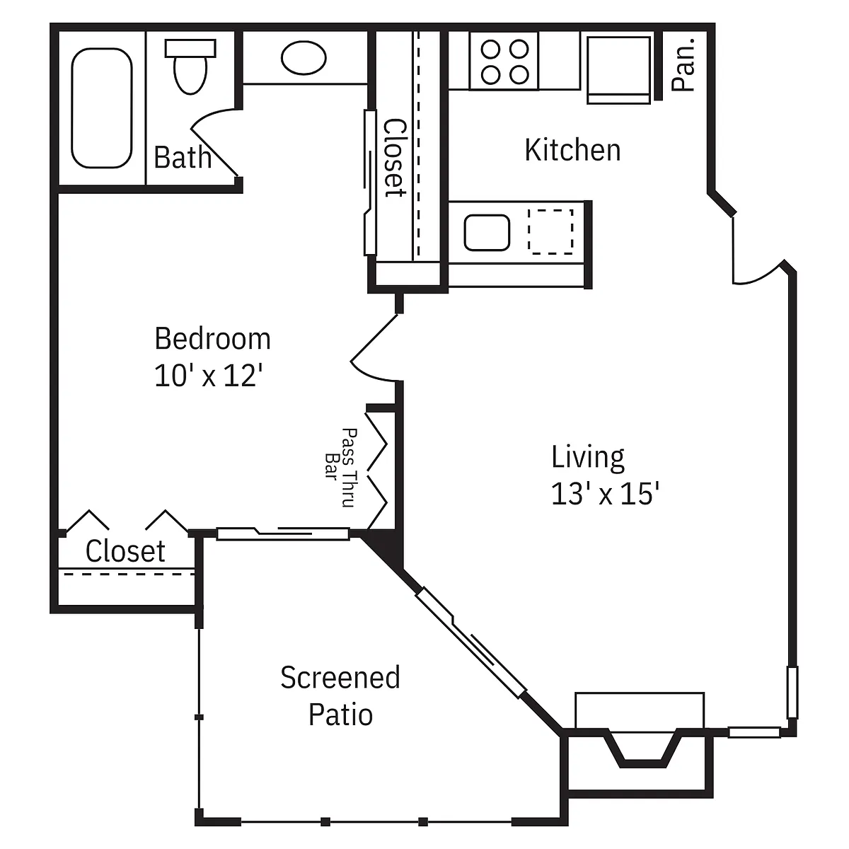 Floor plan 1x1 Begonia