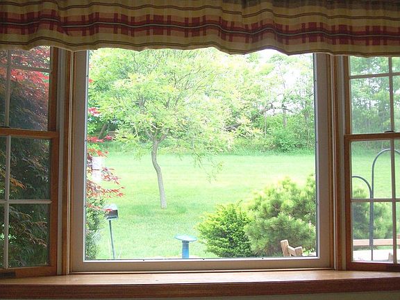 Bay window in kitchen.
