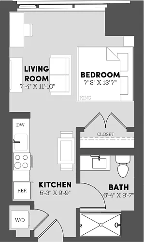 Floor plan Studio-ST1