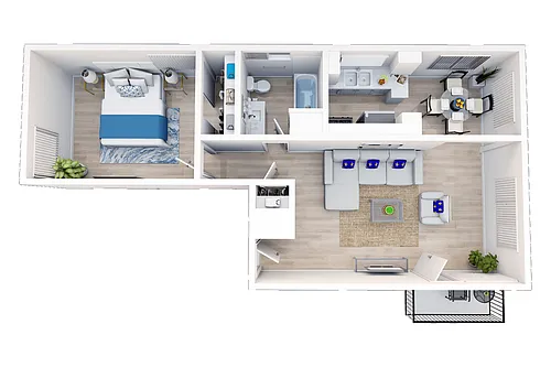 Floor plan 1 Bedroom