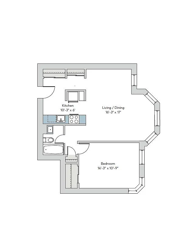 Floor plan mon-1bQ
