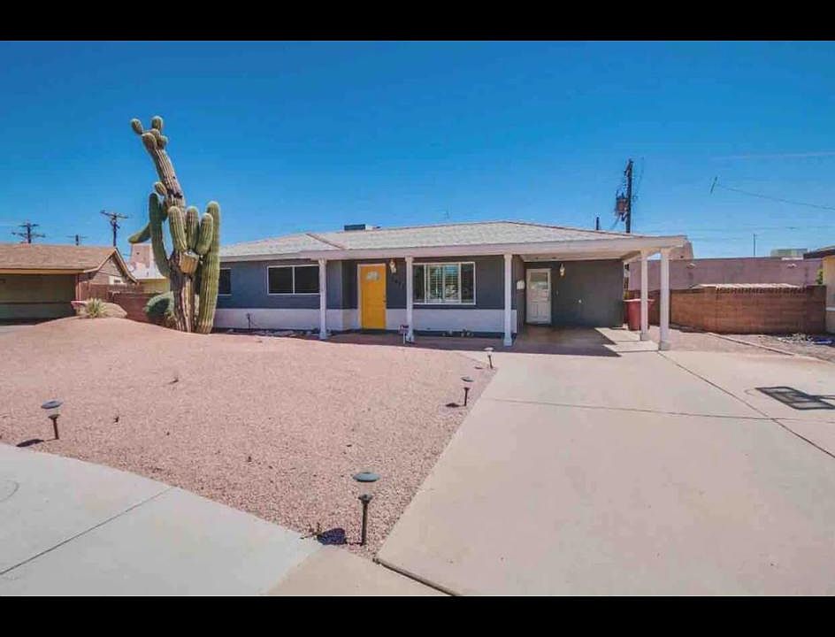 Front yard & carport