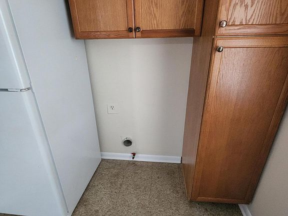 Outlet, exhaust and gas hook-up for clothes dryer
