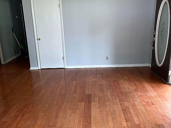 Living room with hardwood 
