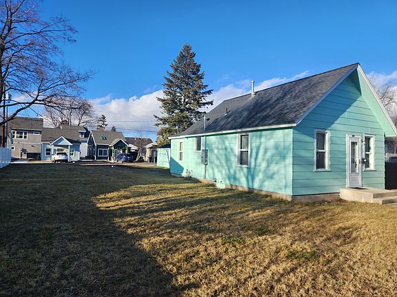 Large side yard on double lot.