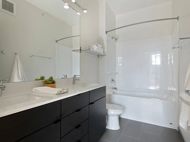 A refreshingly refined bathroom retreat.