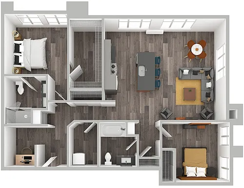 Floor plan The McLoughlin (2BR 2BA+DEN)