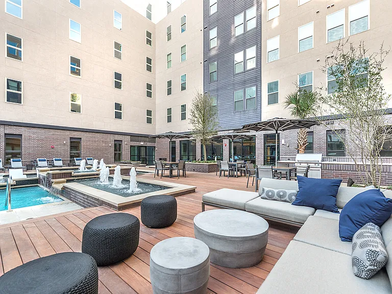 Relax by the pool on the plush outdoor lounge furniture