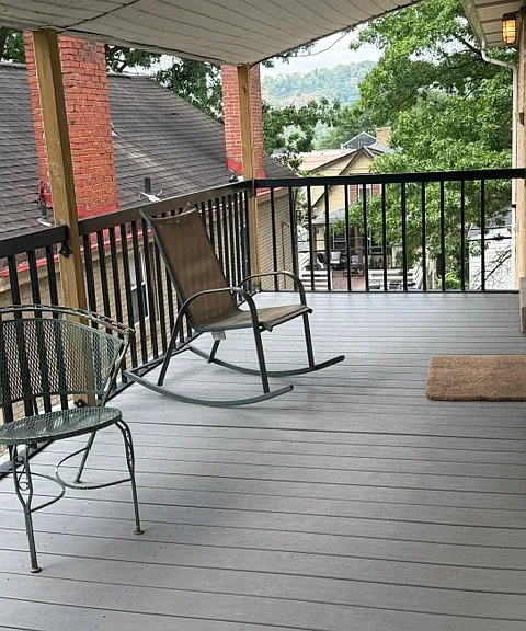 EXTERIOR COVERED PORCH WITH TREX DECK