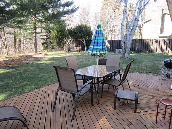 Deck area in back of home