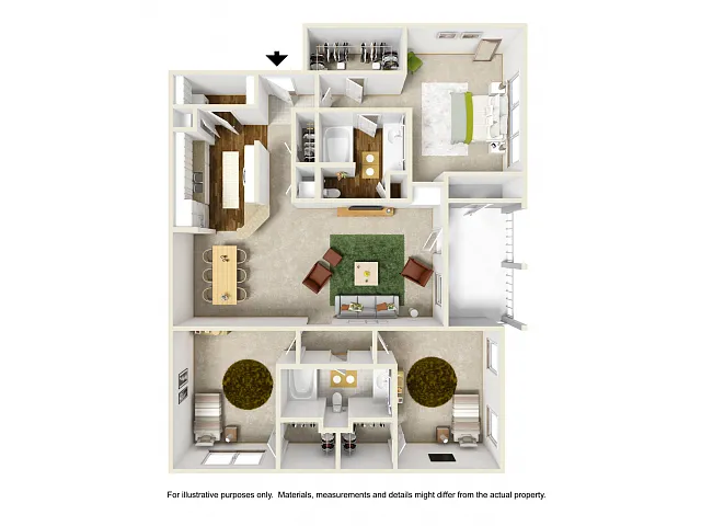 Floor plan Rose with Sunroom