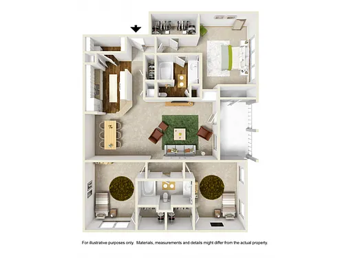 Floor plan Rose with Sunroom