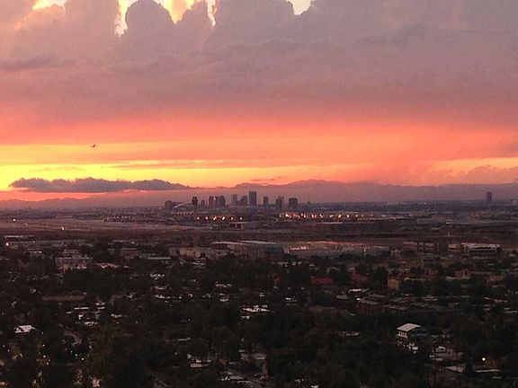 sunset view from balcony