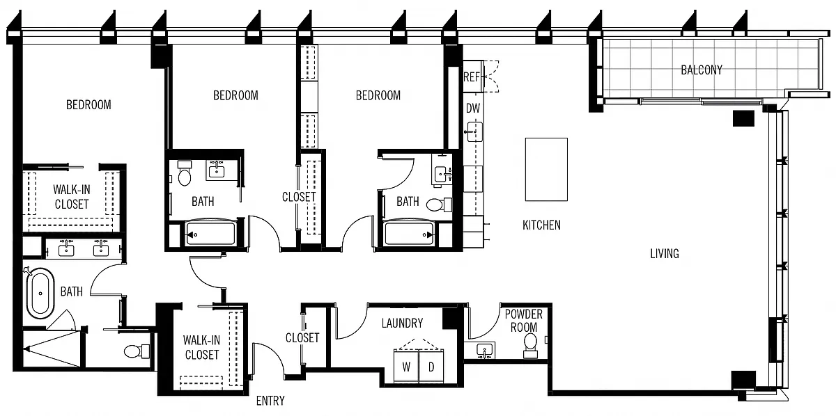 Floor plan Penthouse 12 (PH12)