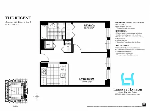 Floor plan 30 REGENT-1 BEDROOM PLAN K