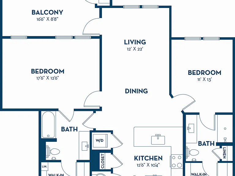 2 Bedroom | 2 Bath | 1128 SF 2 Bedroom | 2 Bath | 1128 SF