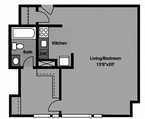 Floor plan Studio - S1H