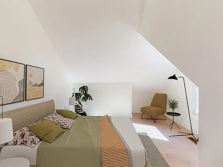 Bedroom 3. This image shows a virtually furnished space. Bedrooms come unfurnished.