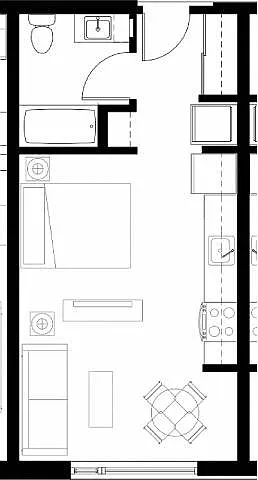 Floor plan Studio Plan A
