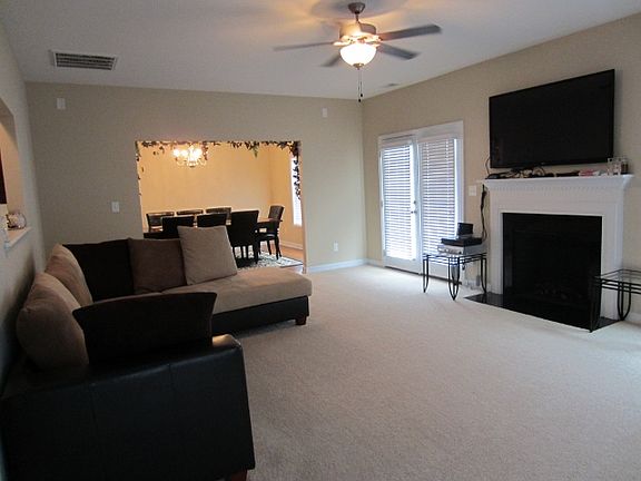 Living room with fireplace