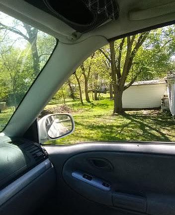 Back yard outside of enclosed patio area