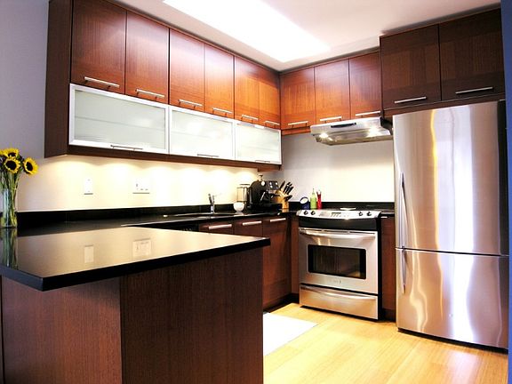 Another view of your stainless steel appliances! Entertain here easily!