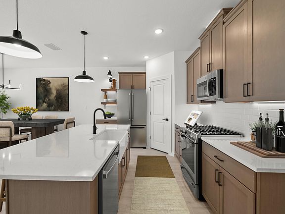 Kitchen with spacious central island