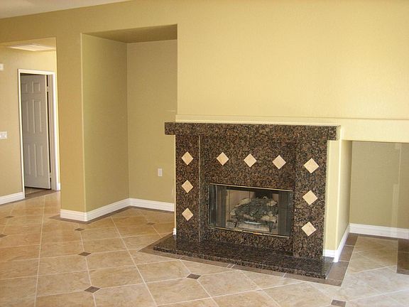 Family room with real fireplace