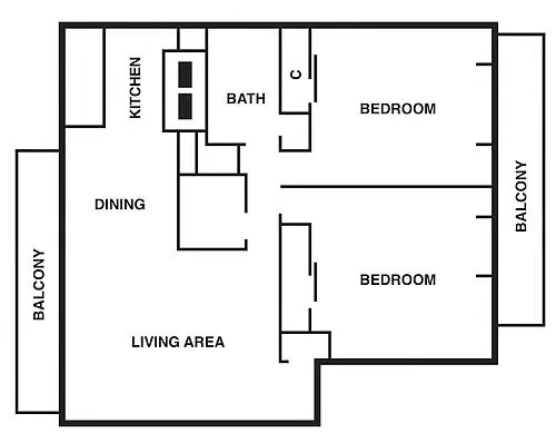 Floor plan 2 bedroom