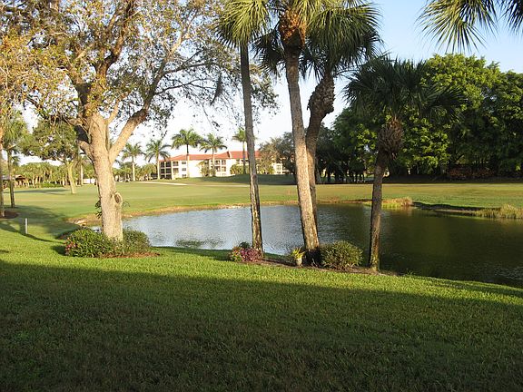 Golf course behind condo