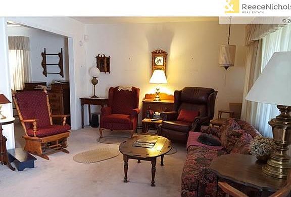 View from inside the front door - nice size living room!