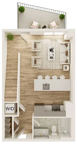 Floor plan The Channel with Loft
