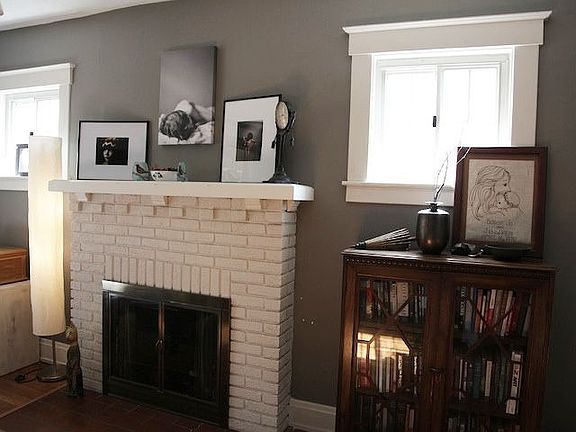 Living room fireplace
