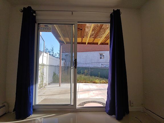Sliding door to backyard